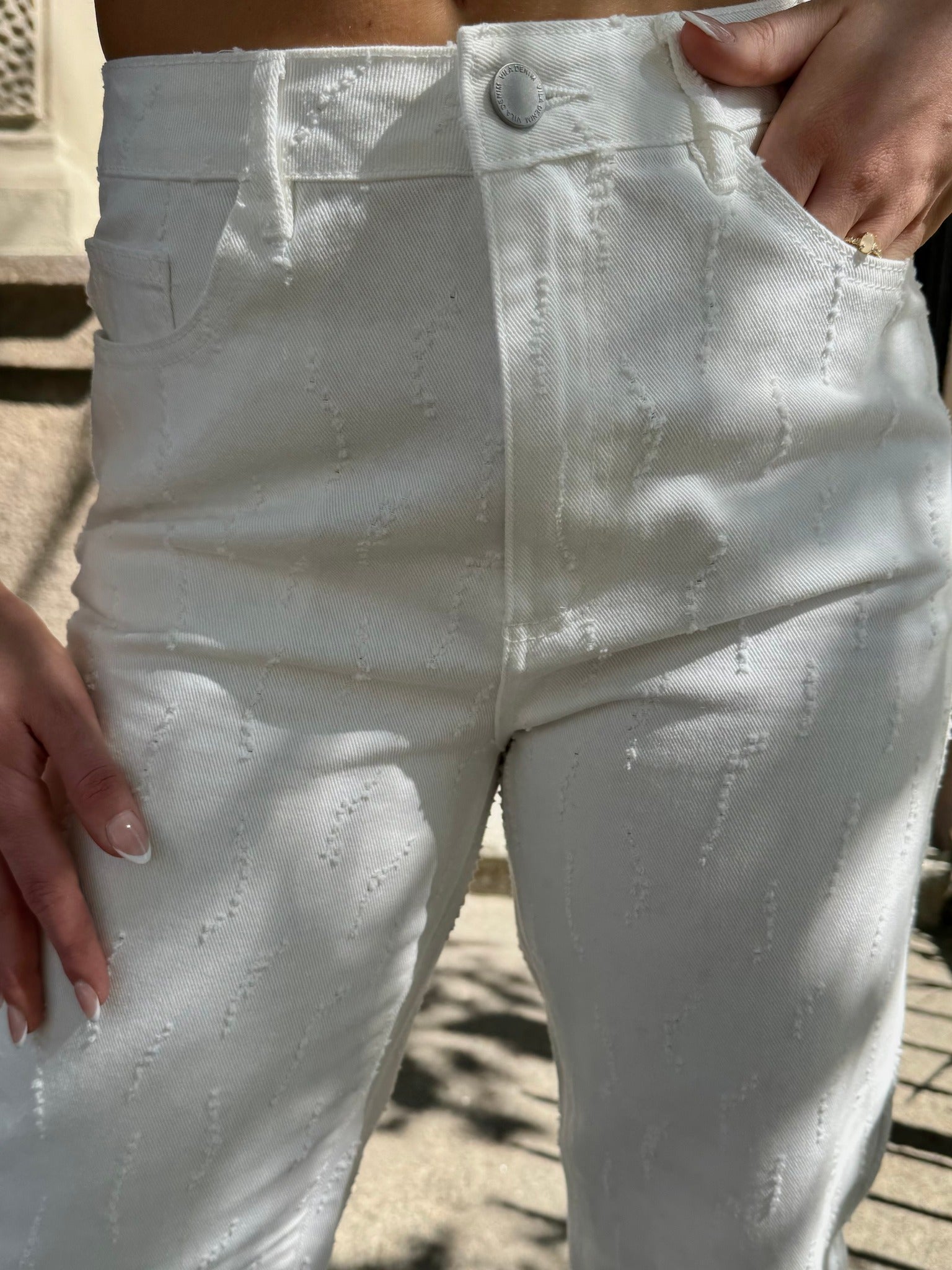 VIKELLY Jeans - White Denim